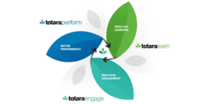 Totara Perform Learn Engage flower petal graph