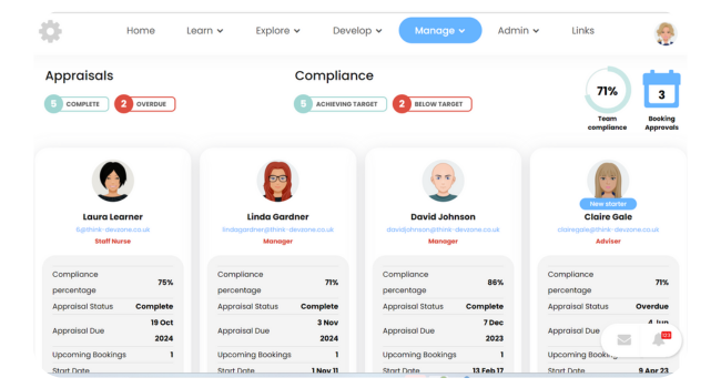 assign users to healthcare compliance courses