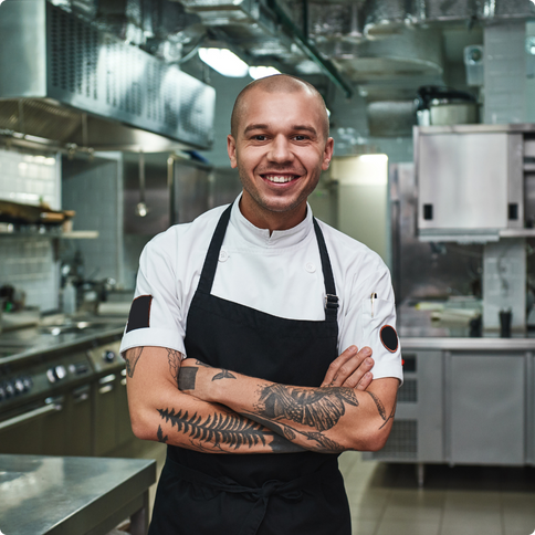 Chef smiling